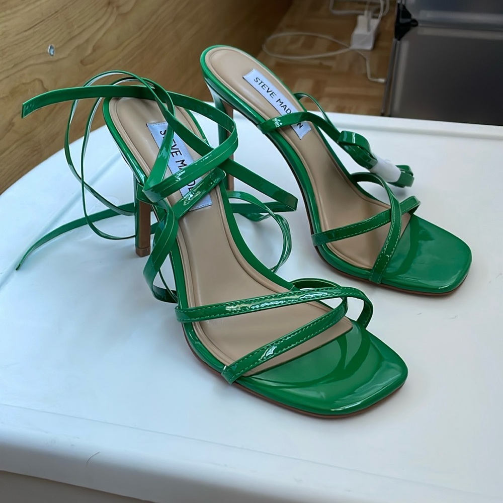 Steve Madden Green Strappy Heels